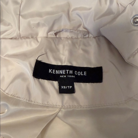 Kenneth Cole Cream Hooded Puffer Jacket - Picture 2 of 8